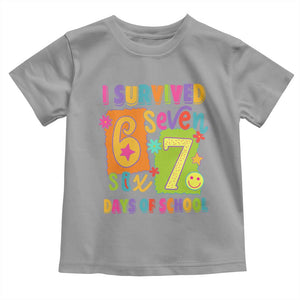 I Survived 67 Days of School Toddler T Shirt Funny 6 7 Six Seven Chaos Survivor for Students Teachers TS02 Sport Gray Print Your Wear