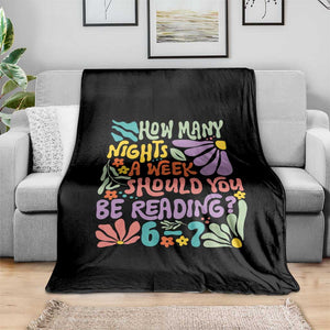 How Many Nights Should You Be Reading 6 7 Throw Blanket Retro Funny 67 Six Seven Meme Book Lover TS02 Print Your Wear