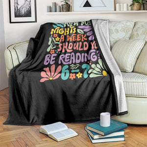 How Many Nights Should You Be Reading 6 7 Throw Blanket Retro Funny 67 Six Seven Meme Book Lover TS02 Print Your Wear