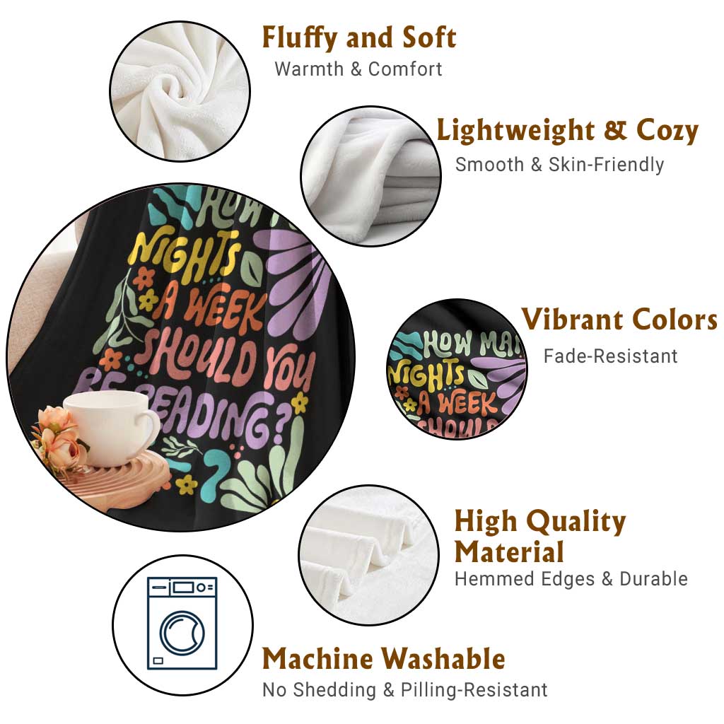 How Many Nights Should You Be Reading 6 7 Throw Blanket Retro Funny 67 Six Seven Meme Book Lover TS02 Print Your Wear