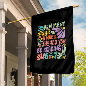 How Many Nights Should You Be Reading 6 7 Garden Flag Retro Funny 67 Six Seven Meme Book Lover TS02 Print Your Wear
