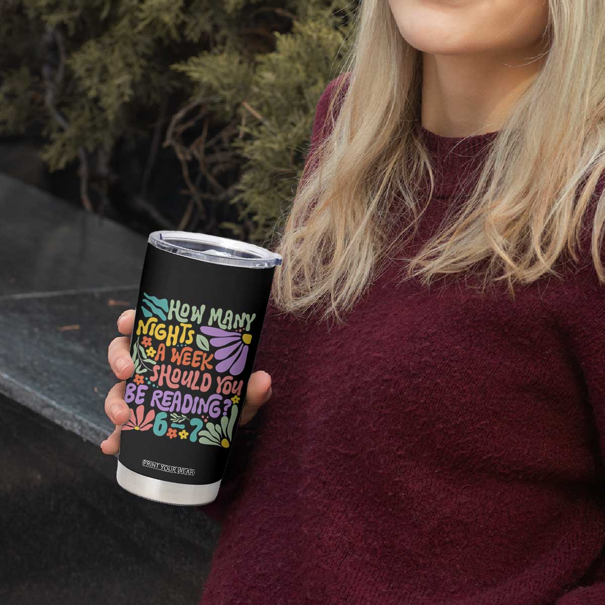 How Many Nights Should You Be Reading 6 7 Tumbler Cup Retro Funny 67 Six Seven Meme Book Lover TS02 Print Your Wear