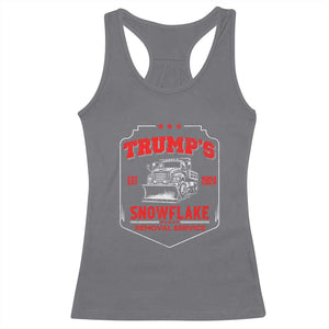 Funny Trump 2024 Racerback Tank Top Snowflake Removal Service Humorous Sarcasm TS02 Charcoal Print Your Wear