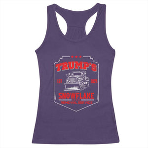 Funny Trump 2024 Racerback Tank Top Snowflake Removal Service Humorous Sarcasm TS02 Purple Print Your Wear