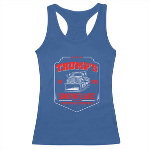 Funny Trump 2024 Racerback Tank Top Snowflake Removal Service Humorous Sarcasm TS02 Royal Blue Print Your Wear
