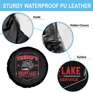Funny Trump 2024 Spare Tire Cover Snowflake Removal Service Humorous Sarcasm TS02 Print Your Wear