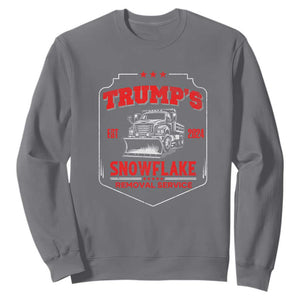 Funny Trump 2024 Sweatshirt Snowflake Removal Service Humorous Sarcasm TS02 Charcoal Print Your Wear
