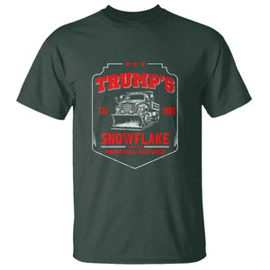 Funny Trump 2024 T Shirt Snowflake Removal Service Humorous Sarcasm TS02 Dark Forest Green Print Your Wear