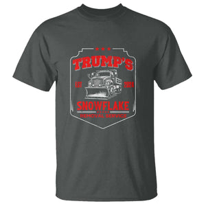Funny Trump 2024 T Shirt Snowflake Removal Service Humorous Sarcasm TS02 Dark Heather Print Your Wear