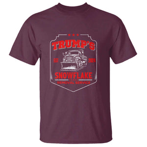Funny Trump 2024 T Shirt Snowflake Removal Service Humorous Sarcasm TS02 Maroon Print Your Wear