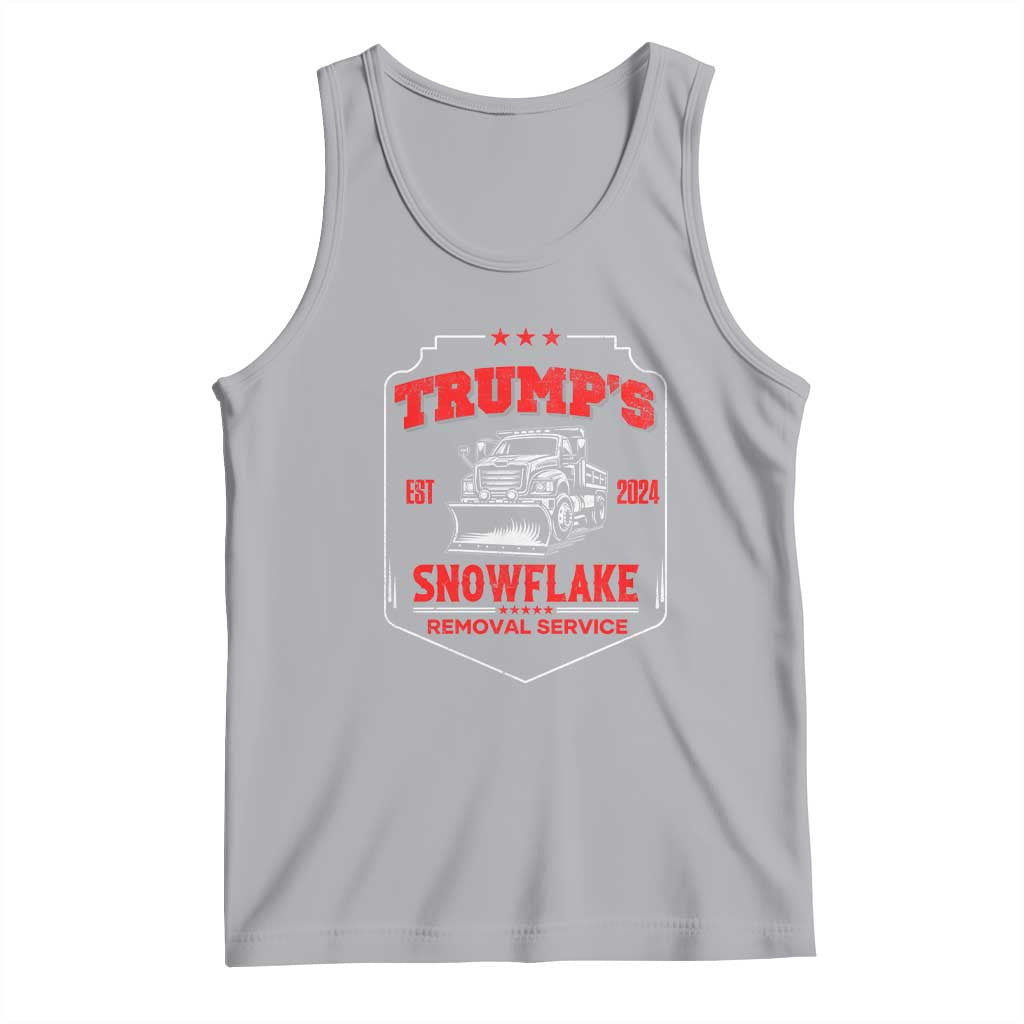 Funny Trump 2024 Tank Top Snowflake Removal Service Humorous Sarcasm TS02 Athletic Heather Print Your Wear