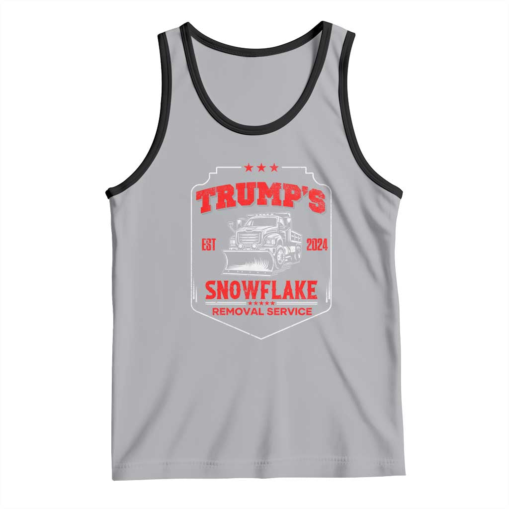 Funny Trump 2024 Tank Top Snowflake Removal Service Humorous Sarcasm TS02 Athletic Heather Black Print Your Wear