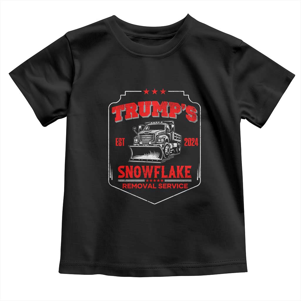 Funny Trump 2024 Toddler T Shirt Snowflake Removal Service Humorous Sarcasm TS02 Black Print Your Wear