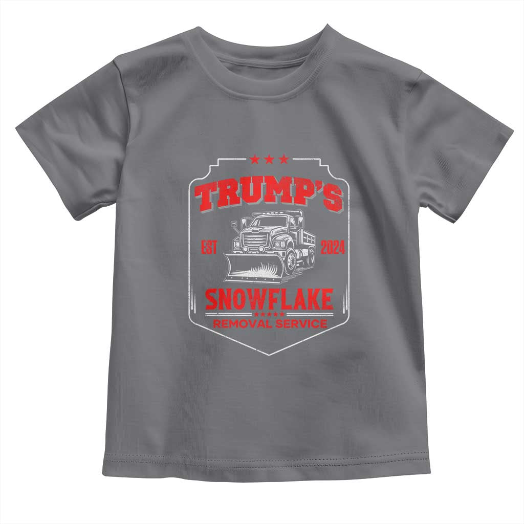 Funny Trump 2024 Toddler T Shirt Snowflake Removal Service Humorous Sarcasm TS02 Charcoal Print Your Wear