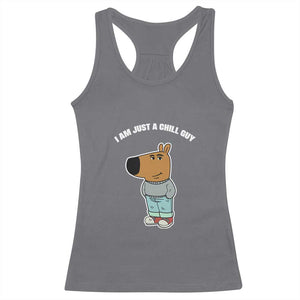 I Am Just A Chill Guy Racerback Tank Top Funny My New Character TS02 Charcoal Print Your Wear