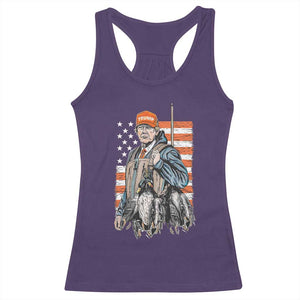 Trump Camo Duck Hunting Racerback Tank Top Hello Hunting Season US Flag TS02 Purple Print Your Wear