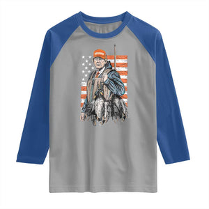 Trump Camo Duck Hunting Raglan Shirt Hello Hunting Season US Flag TS02 Sport Gray Royal Print Your Wear