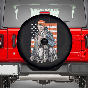 Trump Camo Duck Hunting Spare Tire Cover Hello Hunting Season US Flag TS02 Black Print Your Wear