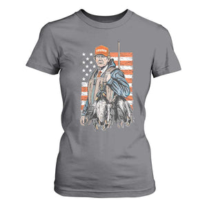 Trump Camo Duck Hunting T Shirt For Women Hello Hunting Season US Flag TS02 Charcoal Print Your Wear
