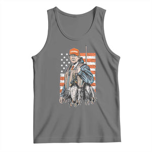Trump Camo Duck Hunting Tank Top Hello Hunting Season US Flag TS02 Black Heather Print Your Wear