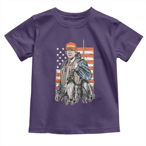 Trump Camo Duck Hunting Toddler T Shirt Hello Hunting Season US Flag TS02 Purple Print Your Wear