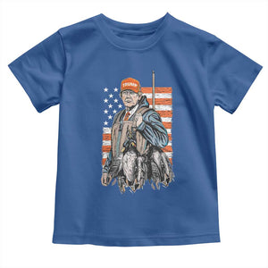 Trump Camo Duck Hunting Toddler T Shirt Hello Hunting Season US Flag TS02 Royal Blue Print Your Wear