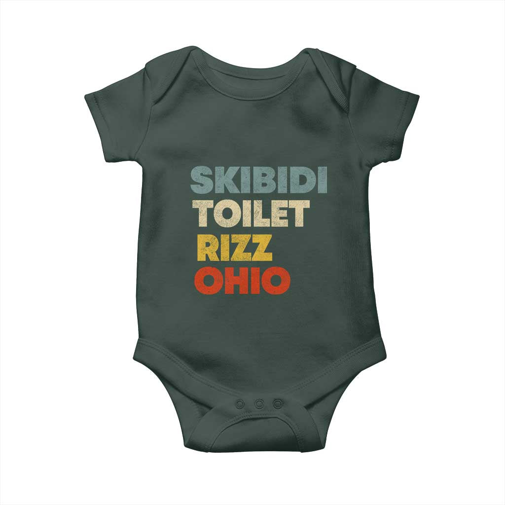 Skibidi Toilet Rizz Ohio Baby Onesie Funny Gen Alpha Slang Rizzler Game TS02 Print Your Wear