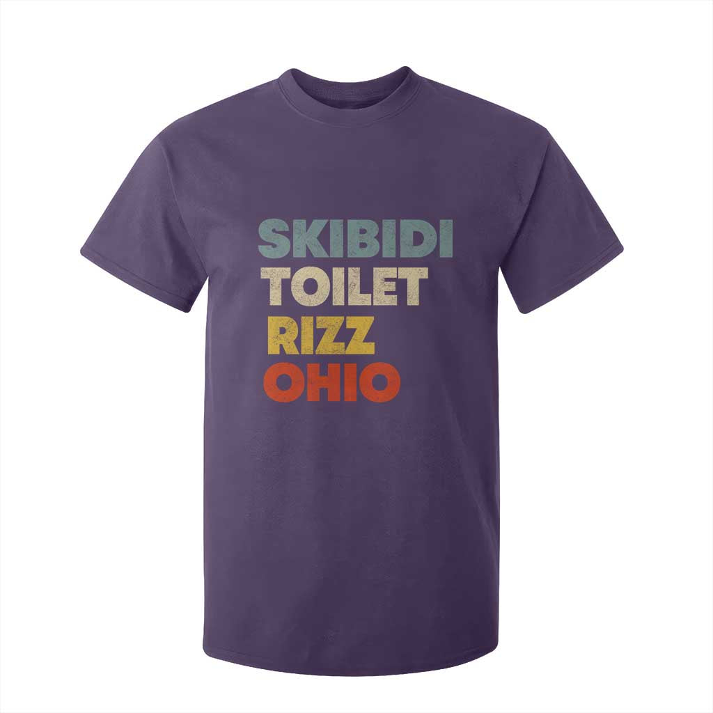 Skibidi Toilet Rizz Ohio T Shirt For Kid Funny Gen Alpha Slang Rizzler Game TS02 Purple Print Your Wear