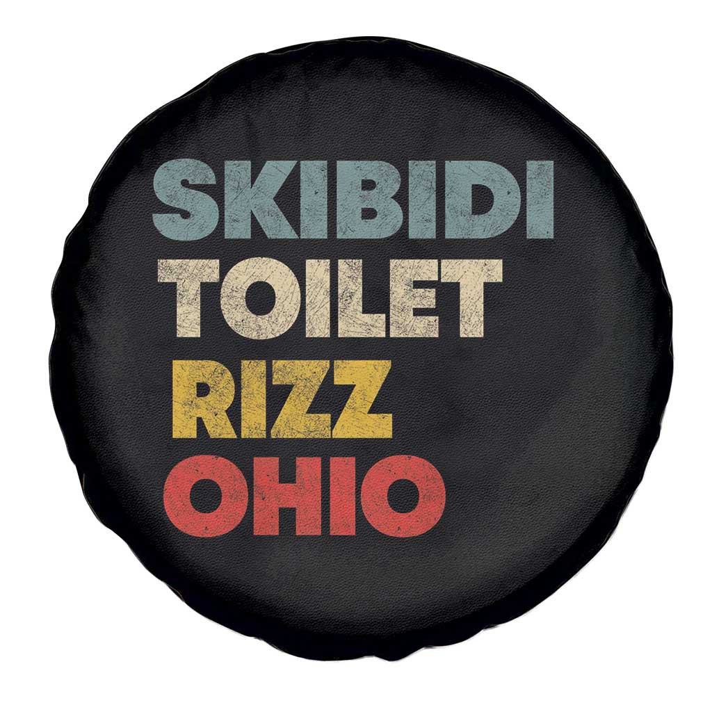 Skibidi Toilet Rizz Ohio Spare Tire Cover Funny Gen Alpha Slang Rizzler Game TS02 Print Your Wear