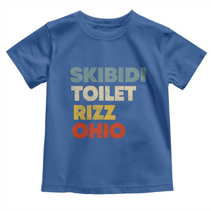 Skibidi Toilet Rizz Ohio Toddler T Shirt Funny Gen Alpha Slang Rizzler Game TS02 Royal Blue Print Your Wear