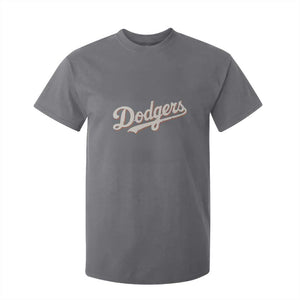 Vintage Retro Dodgers Name T Shirt For Kid Throwback Classic Style TS02 Charcoal Print Your Wear