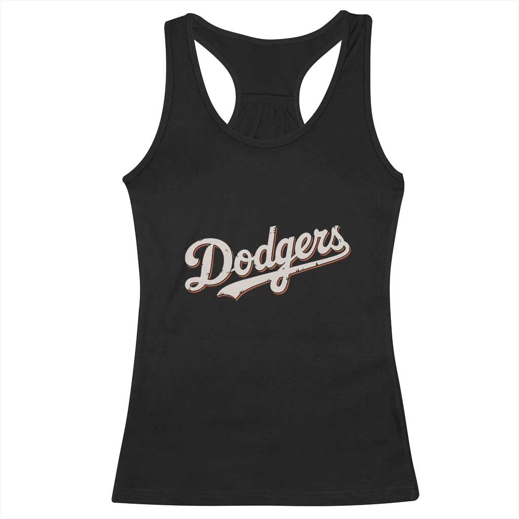 Vintage Retro Dodgers Name Racerback Tank Top Throwback Classic Style TS02 Black Print Your Wear