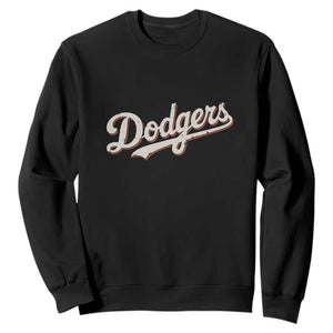Vintage Retro Dodgers Name Sweatshirt Throwback Classic Style TS02 Black Print Your Wear