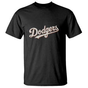 Vintage Retro Dodgers Name T Shirt Throwback Classic Style TS02 Black Print Your Wear