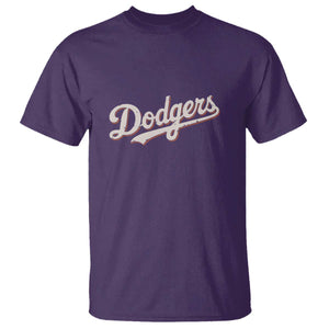 Vintage Retro Dodgers Name T Shirt Throwback Classic Style TS02 Purple Print Your Wear