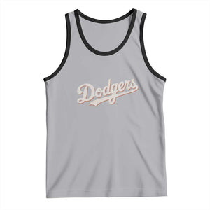 Vintage Retro Dodgers Name Tank Top Throwback Classic Style TS02 Athletic Heather Black Print Your Wear