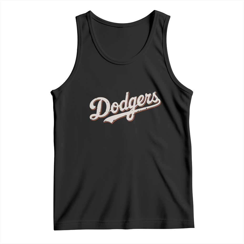 Vintage Retro Dodgers Name Tank Top Throwback Classic Style TS02 Black Print Your Wear