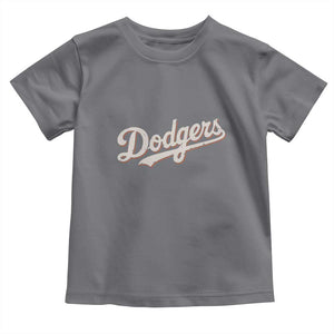 Vintage Retro Dodgers Name Toddler T Shirt Throwback Classic Style TS02 Charcoal Print Your Wear