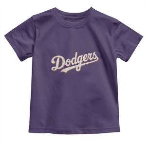 Vintage Retro Dodgers Name Toddler T Shirt Throwback Classic Style TS02 Purple Print Your Wear