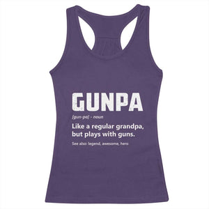 Cool Gun Grandpa Enthusiast Racerback Tank Top Funny Gunpa Definition Like A Regular Grandpa But Plays With Guns TS02 Purple Print Your Wear