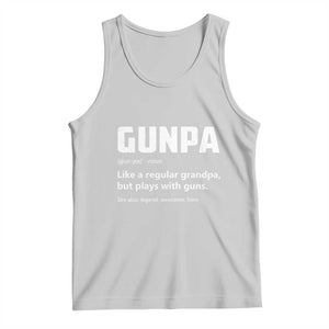 Cool Gun Grandpa Enthusiast Tank Top Funny Gunpa Definition Like A Regular Grandpa But Plays With Guns TS02 Ash Print Your Wear