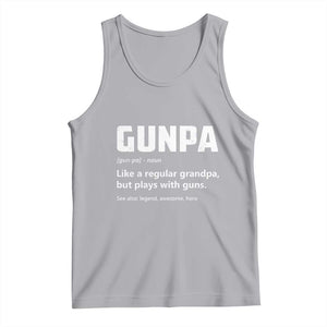 Cool Gun Grandpa Enthusiast Tank Top Funny Gunpa Definition Like A Regular Grandpa But Plays With Guns TS02 Athletic Heather Print Your Wear