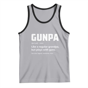 Cool Gun Grandpa Enthusiast Tank Top Funny Gunpa Definition Like A Regular Grandpa But Plays With Guns TS02 Athletic Heather Black Print Your Wear