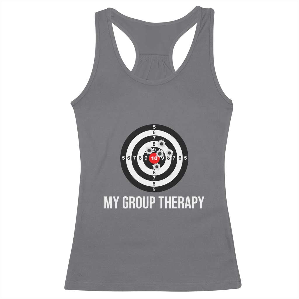 Gun Lover Racerback Tank Top My Group Therapy Shooting Range TS02 Charcoal Print Your Wear