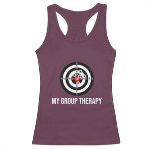 Gun Lover Racerback Tank Top My Group Therapy Shooting Range TS02 Maroon Print Your Wear