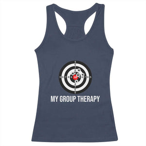 Gun Lover Racerback Tank Top My Group Therapy Shooting Range TS02 Navy Print Your Wear