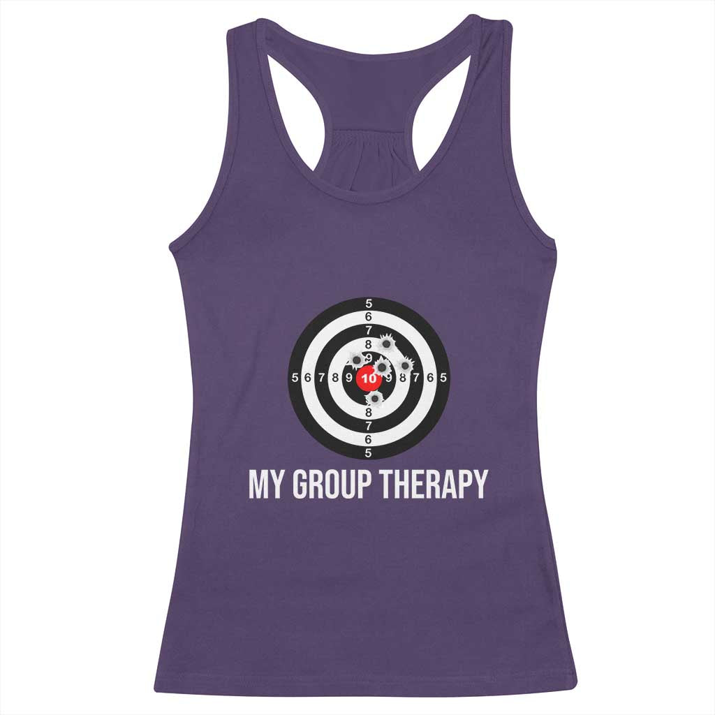 Gun Lover Racerback Tank Top My Group Therapy Shooting Range TS02 Purple Print Your Wear