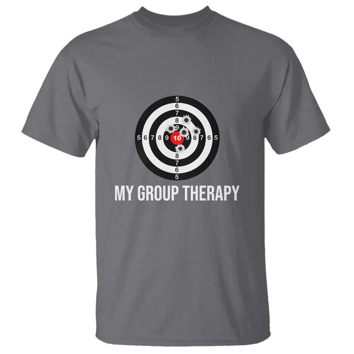Gun Lover T Shirt My Group Therapy Shooting Range TS02 Charcoal Print Your Wear