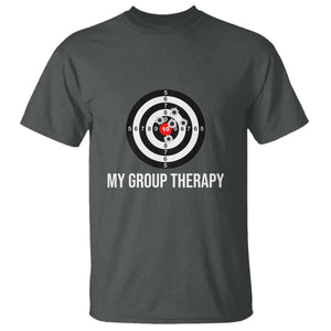 Gun Lover T Shirt My Group Therapy Shooting Range TS02 Dark Heather Print Your Wear