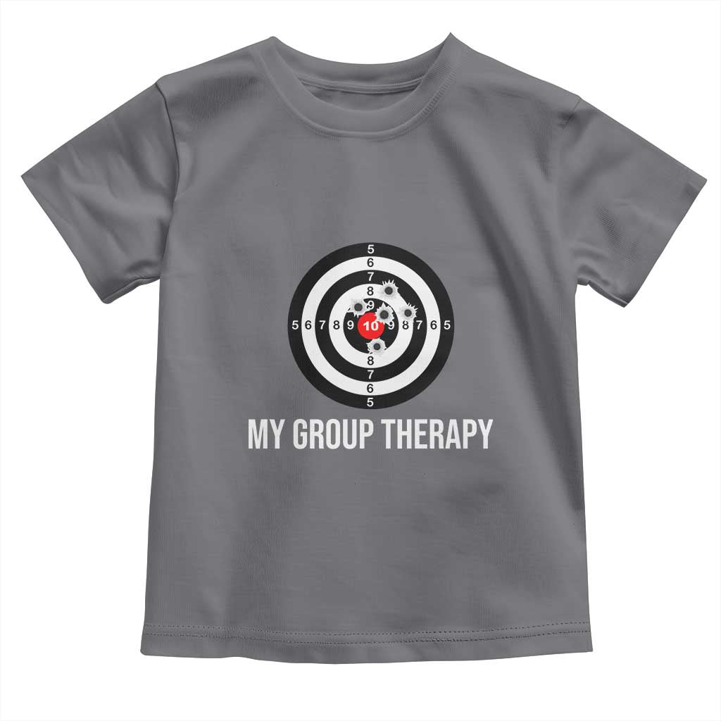 Gun Lover Toddler T Shirt My Group Therapy Shooting Range TS02 Charcoal Print Your Wear